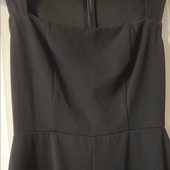 Lulu's Black Sheath V-Neck wide leg romper Jumpsuit Cocktail - Picture 5 of 7